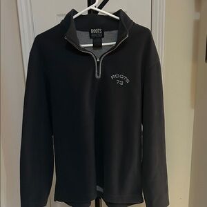 Roots Charcoal Quarter-Zip Sweatshirt